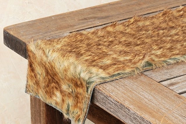 Tischläufer Fell, Felltischläufer, Tischdekoration, Länge 120 cm