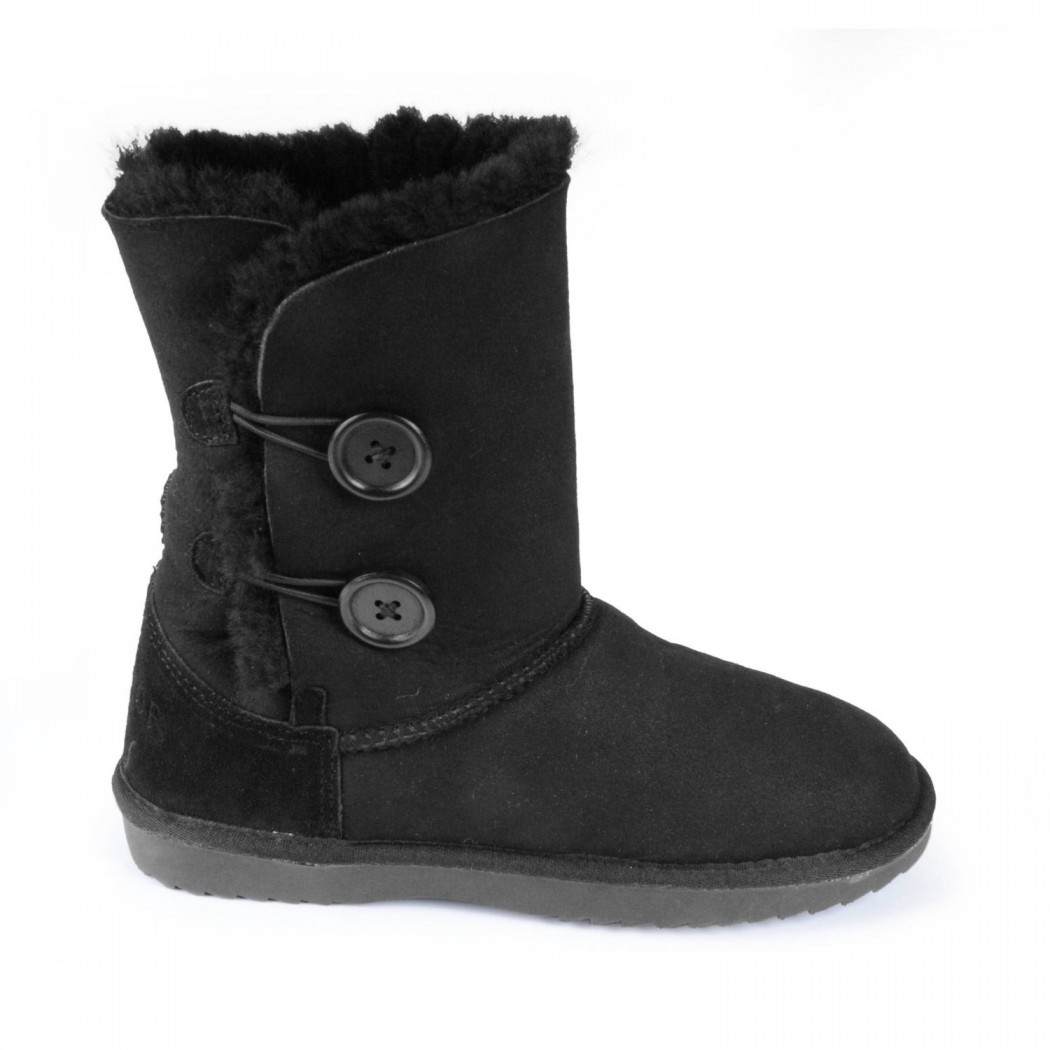 Damen-Lammfellstiefel ALLEGRA Stiefel schwarz