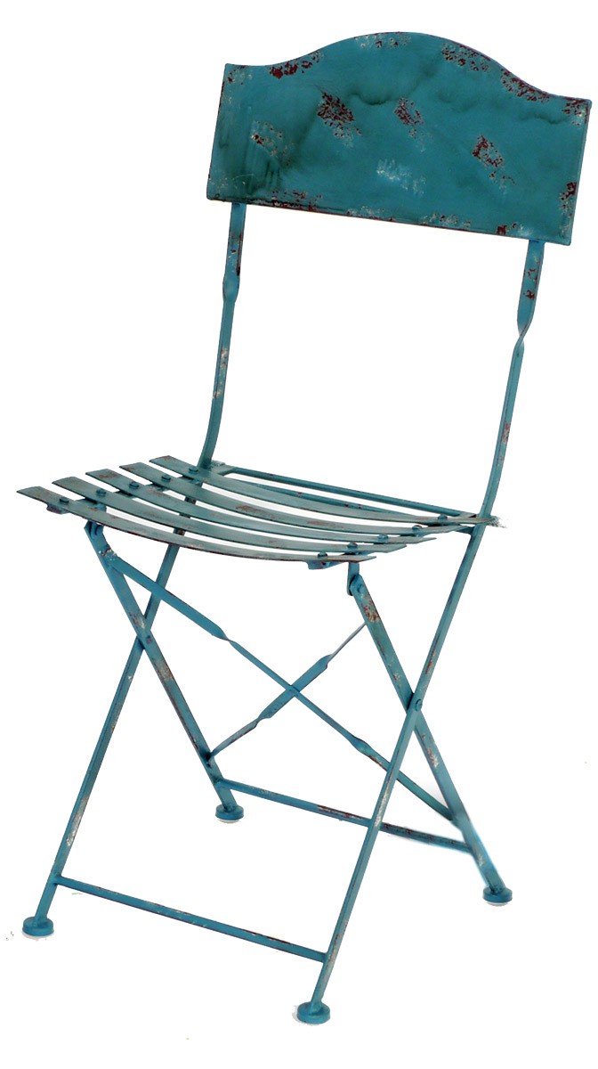 Landhaus Sitzgarnitur Metall 1 Tisch 2 Stühle