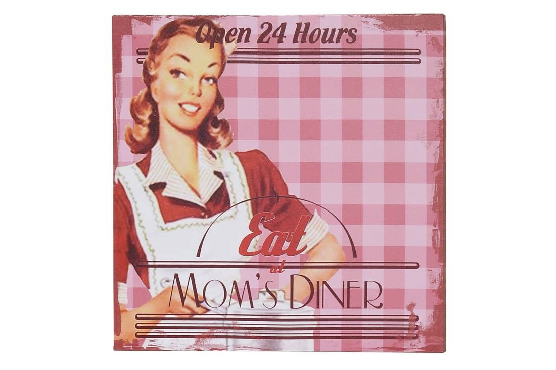 1879 Nostalgie Wandbild Eat at Mom  s Diner Shabby Vinta