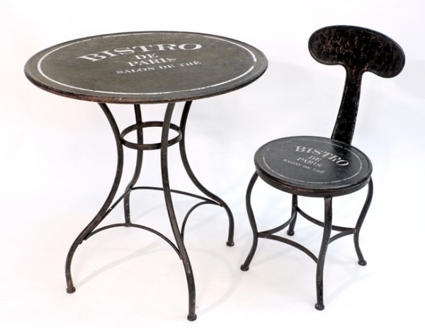 Balkonmobel Set Reduziert : Garnitur 1 Tisch + 2 Stühle Bistro de Paris Metall Antikbraun Shabby Balkonmobel Set Reduziert : Garnitur 1 Tisch + 2 Stühle Bistro de Paris Metall Antikbraun Shabby
