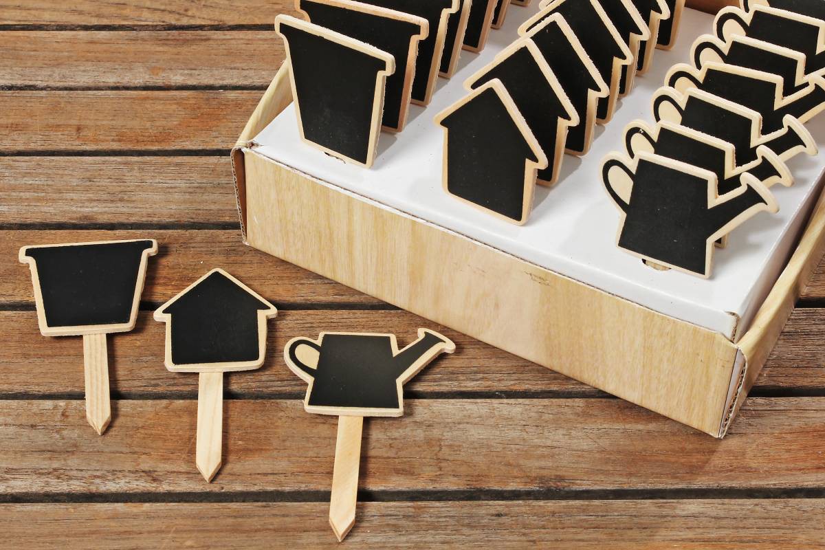 2160 Gartenstab mit Tafel zum beschriften in verschieden